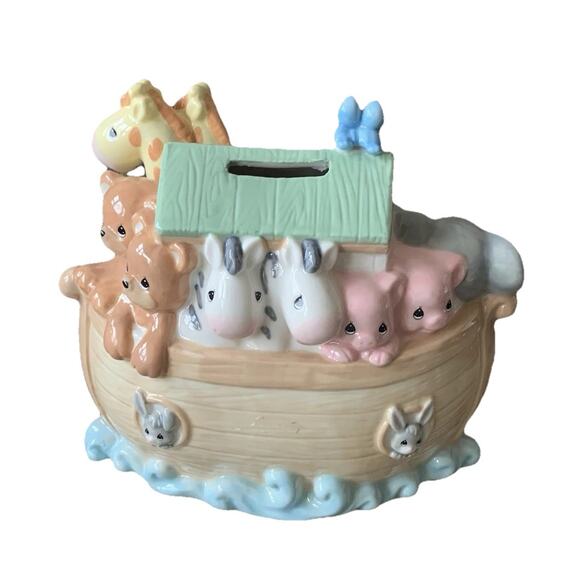 Precious Moments Other - Precious Moments Noahs Ark Porcelain Coin Bank Overflowing With Love 2017